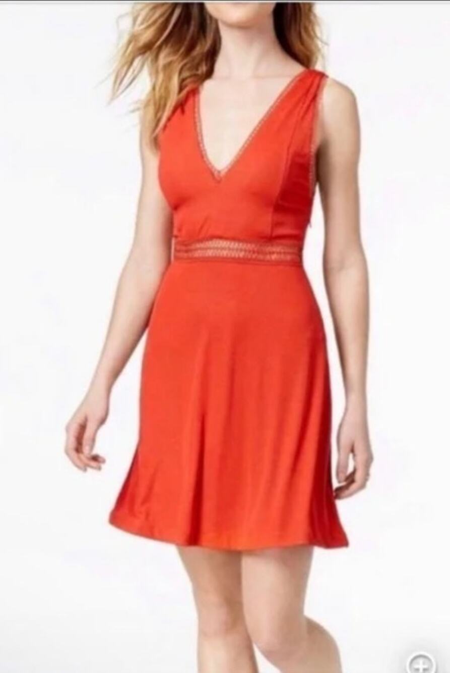 Free People King of My Heart Fit and Flare Red Dress Size 2
